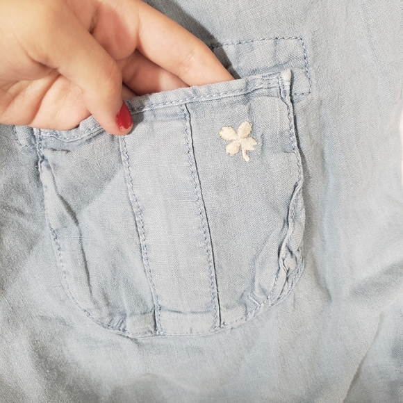 LUCKY BRAND Linen Shorts BLUE ADJUSTABLE length LINEN SHORTS size 4/27 C… - Picture 4 of 11